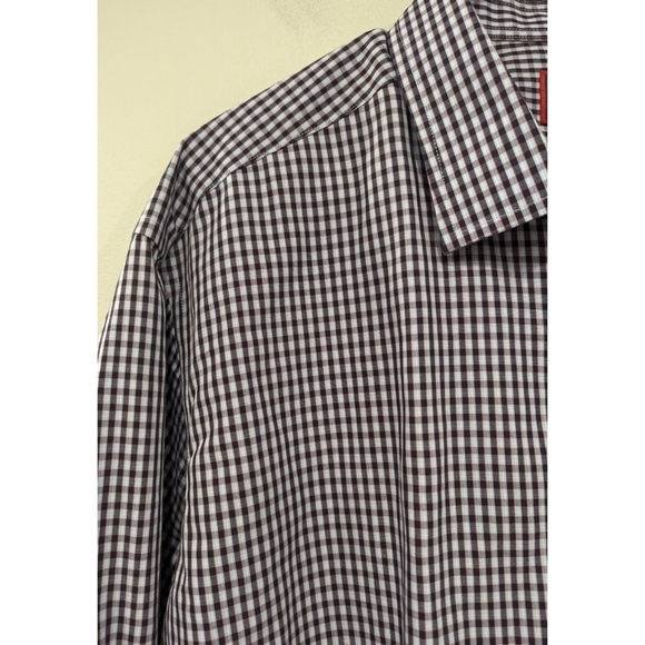UnTUCKit Wrinkle Free 100% Cotton Blue and Red Plaid Long Sleeve Button Up XXL - Picture 2 of 7